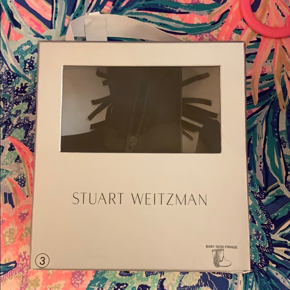 NIB Stuart Weitzman Baby Girls Sz 3 Black Boots